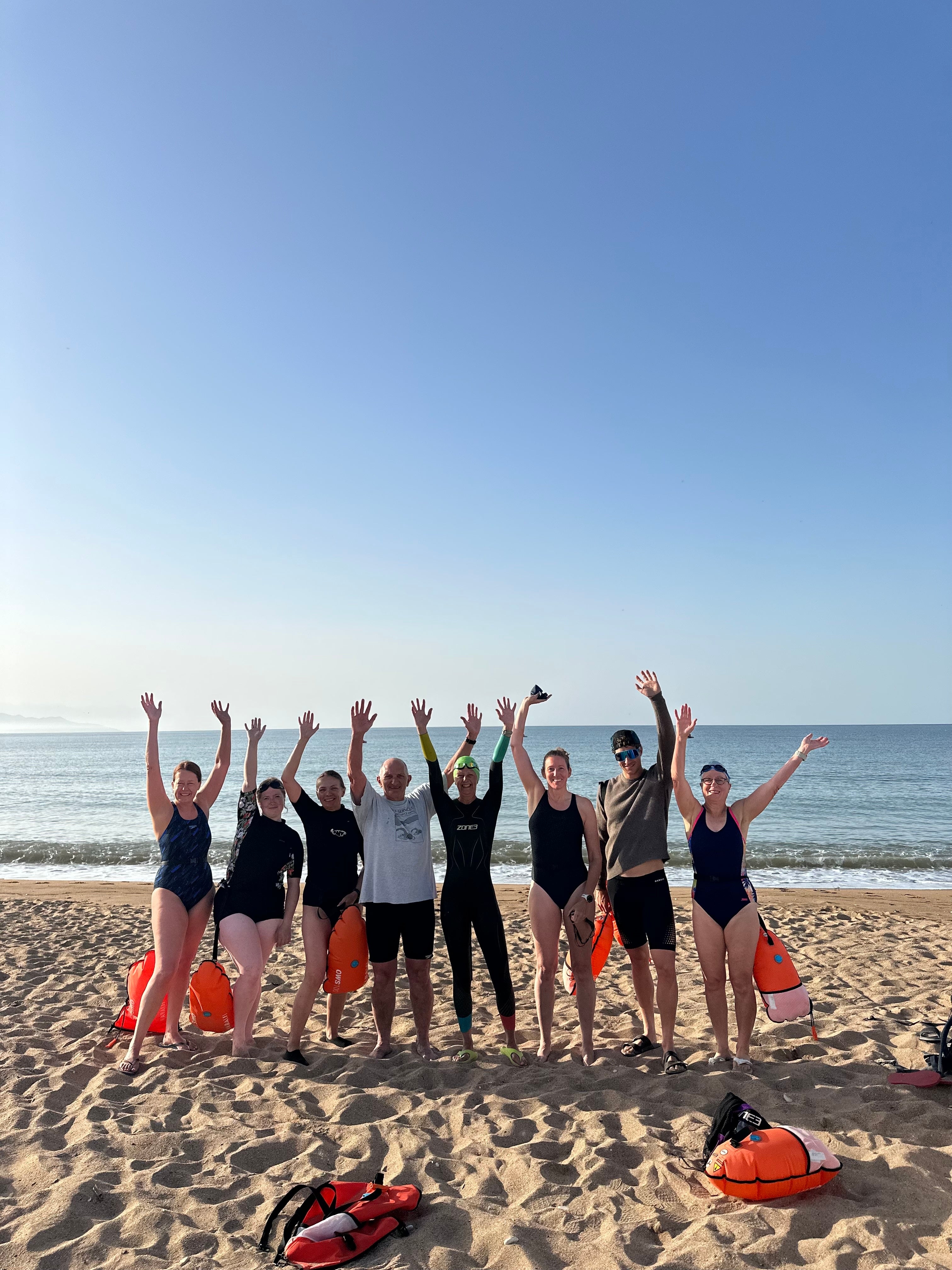 The organised 1.5km sea swim offers a chance to socialise while exercising